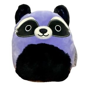 Squishmallows Amaryllis Raccoon 7.5" Goth Squad Lavender Black